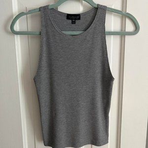 Topshop ribbed grey racerback tank